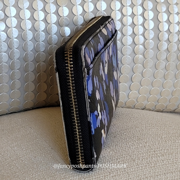 KATE SPADE floral multi-compartment multi-zip purse large wallet card holder - Picture 7 of 17